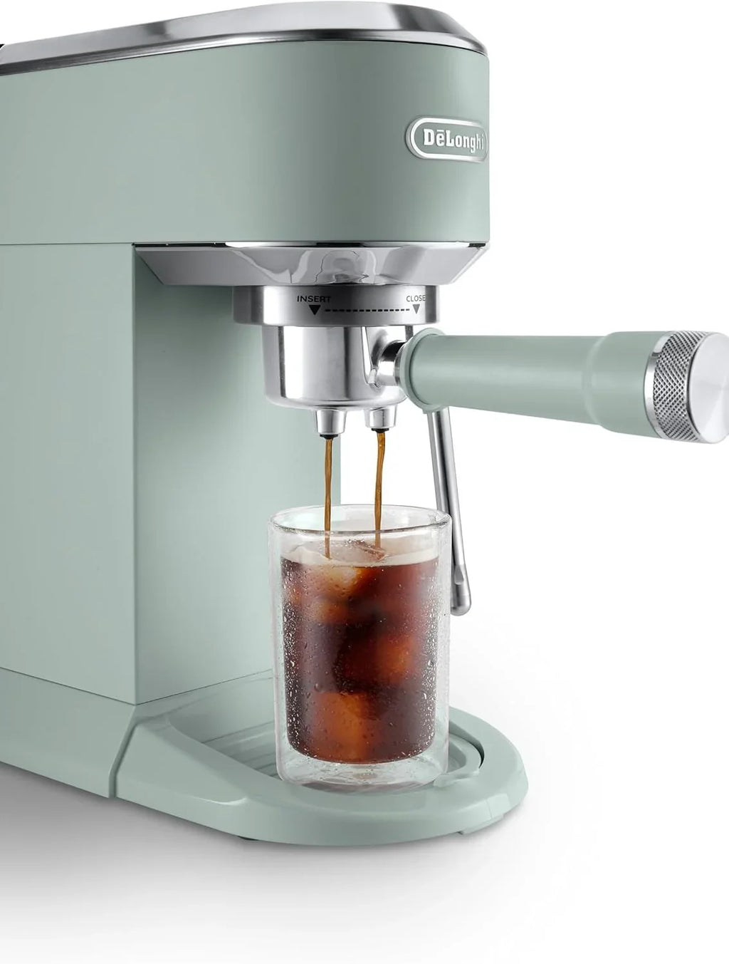 De'Longhi Dedica – Cafetera de Bomba de Acero Inoxidable para Café Molido o Monodosis, Espresso y Capuchino, Depósito de 1.3 Litros, Sistema Antigoteo, Modelo EC685.M, Color Metal