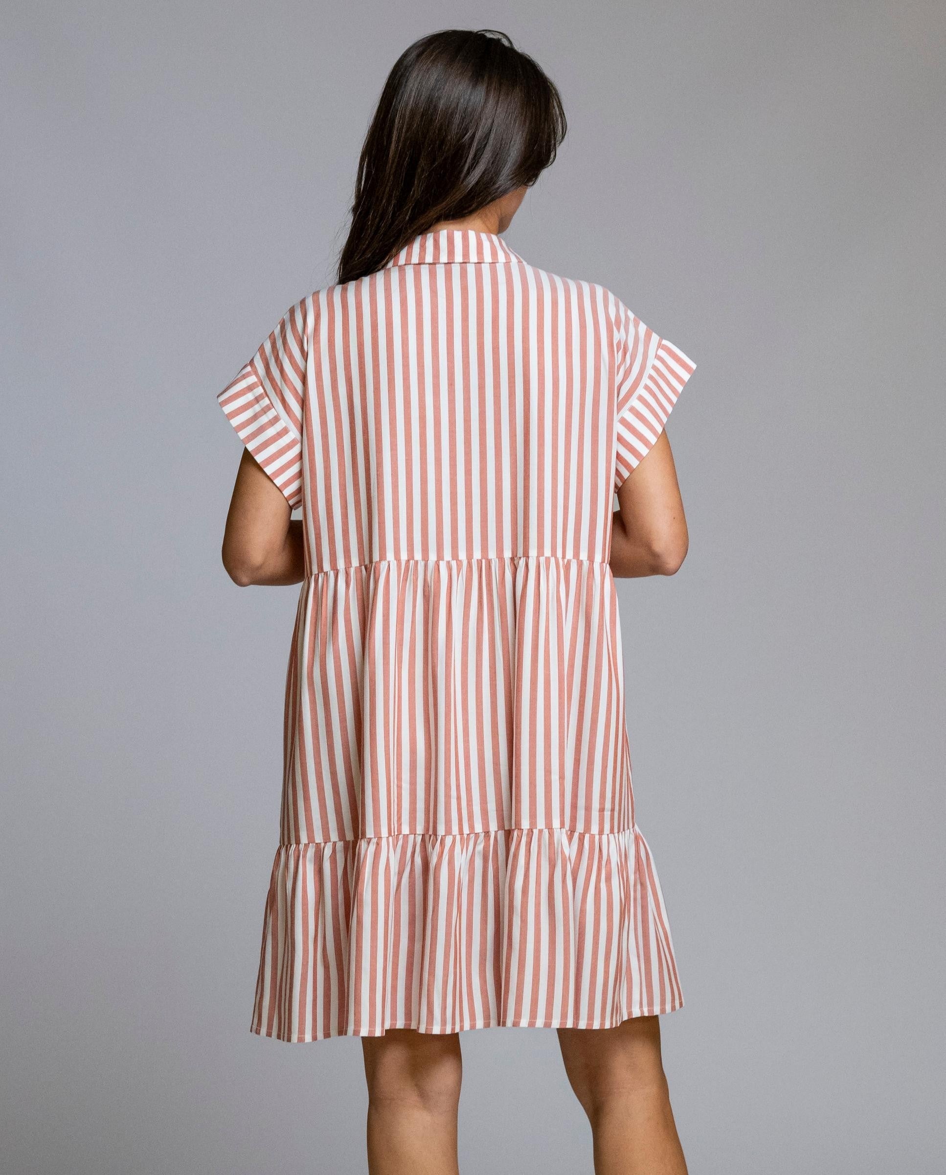 Vestido rayas manga corta SEÑORETTA