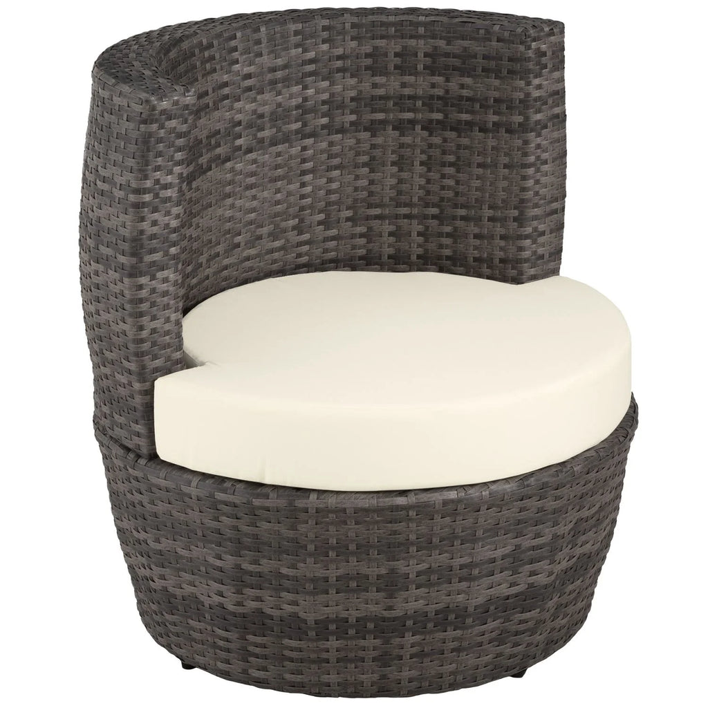 Conjunto De Ratán Y Aluminio Nizza - Gris