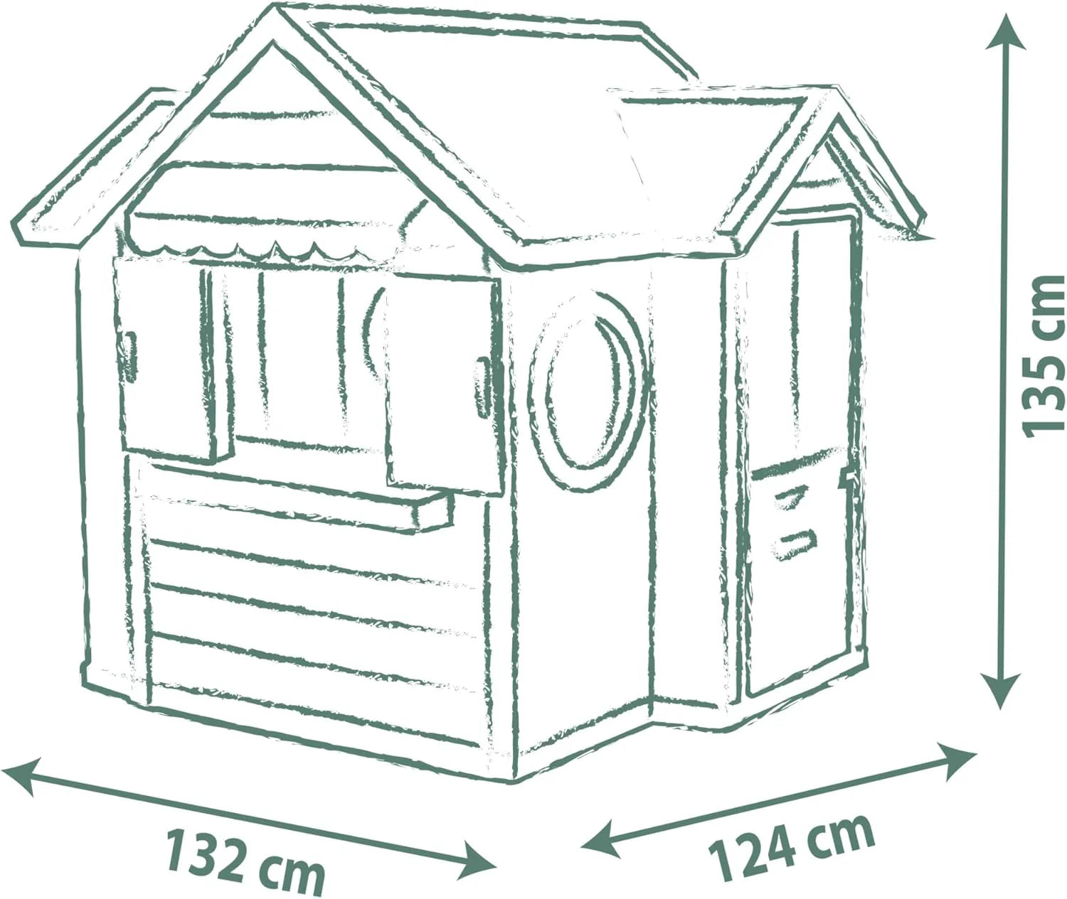 Smoby Life Garden House - Casa de Jardín Infantil de jardinería- Incluye Jardinera, Comedero para Pájaros, Herramientas y Accesorios - Protección UV - Material Reciclado - más de 2 años (7600810408)