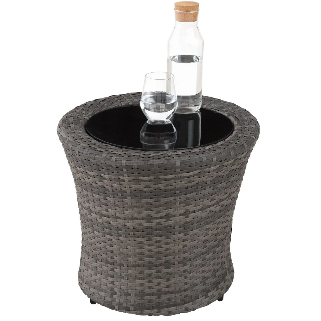 Conjunto De Ratán Y Aluminio Nizza - Gris
