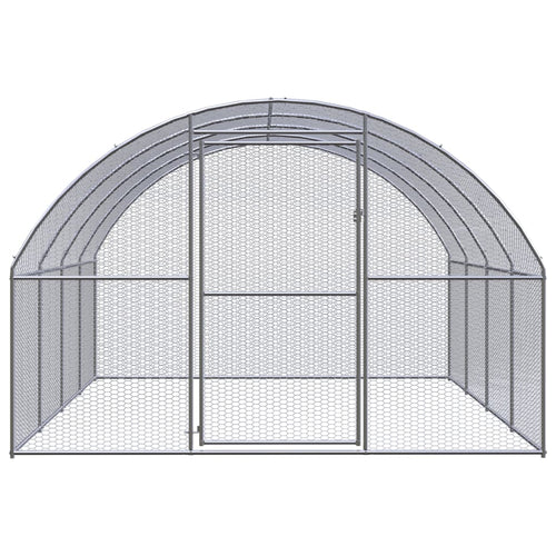 2025 Recinto para gallinas de acero galvanizado – Jaula exterior 3 x 4 x 2 m, recorrido libre, gallinero
