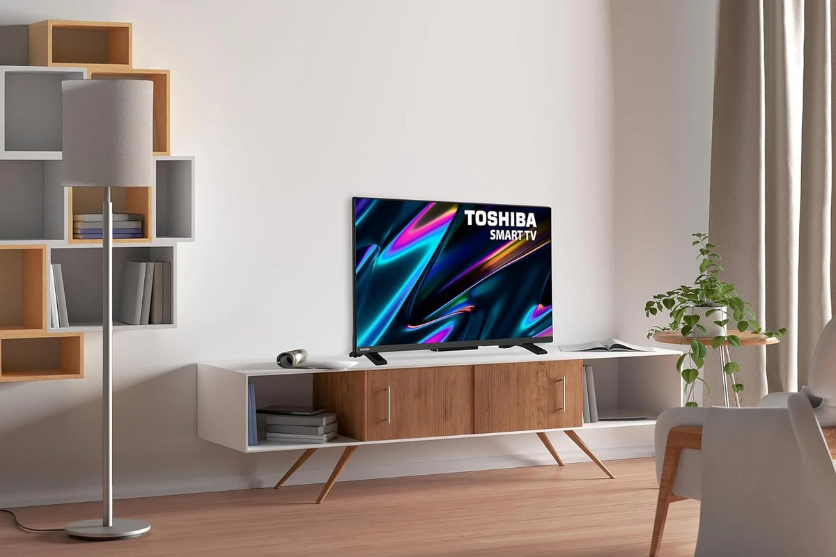 TOSHIBA 32WV2E63DG Smart TV de 32" con Resolución HD HDR10, Compatible con asistentes de Voz Alexa y Google, TV Satélite, Bluetooth, Dolby Audio