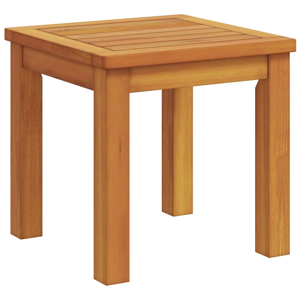 2025 Tumbonas 2 pcs con Mesa y Cojines de Madera Maciza de Acacia, Tumbona con Cojines Crema de Madera Maciza de Acacia, Mesa Lateral de Jardín 35x35x34 cm de Madera Maciza de Acacia V8526