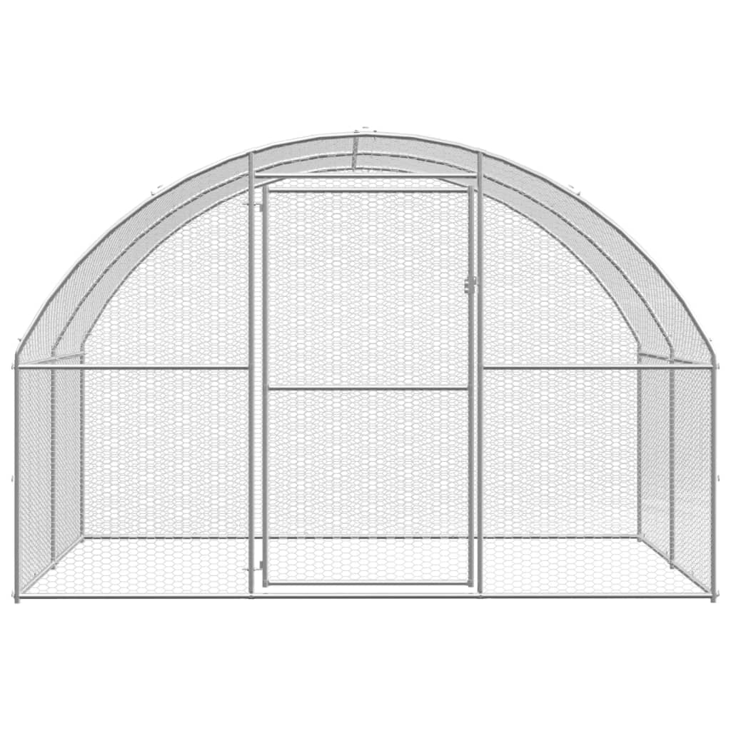 2025 Recinto para gallinas de acero galvanizado – Jaula exterior 3 x 4 x 2 m, recorrido libre, gallinero