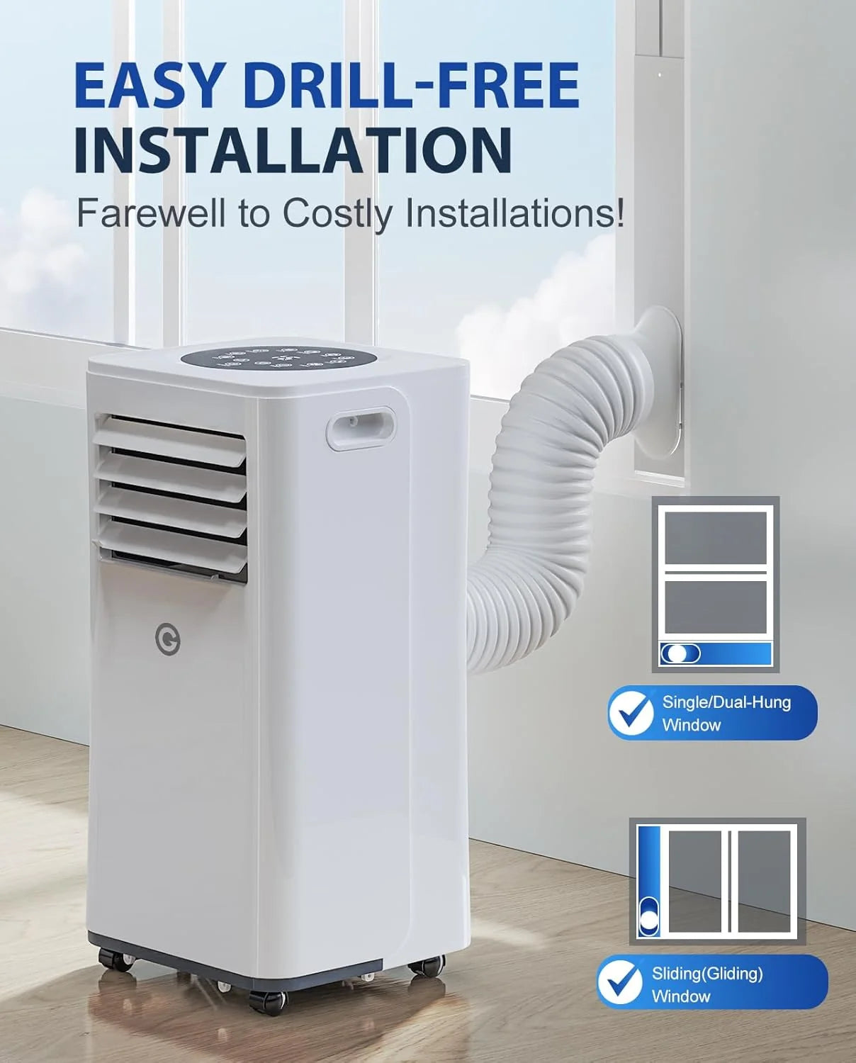 Aire Acondicionado Portátil 9000 BTU, 4 en 1