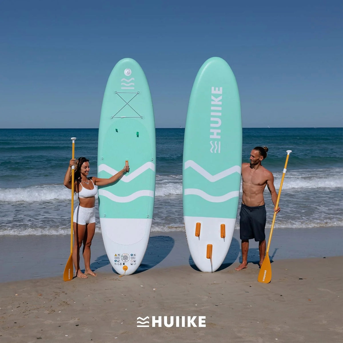 HUIIKE Tabla Paddle Surf Hinchable con Accesorios Incluidos, Remo, Quillas, Inflador. Stand Up Paddle Board Gran Estabilidad y Resistencia. 305 x 84 x 15 cm, Soporta hasta 130 kg