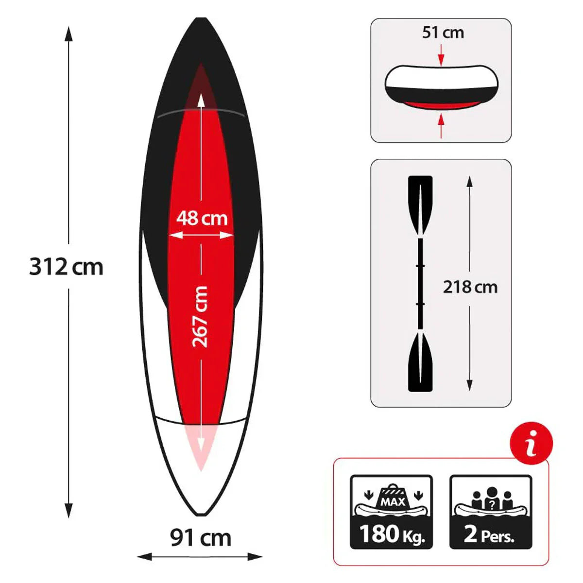 Kayak Inflable Explorer K2 de Intex