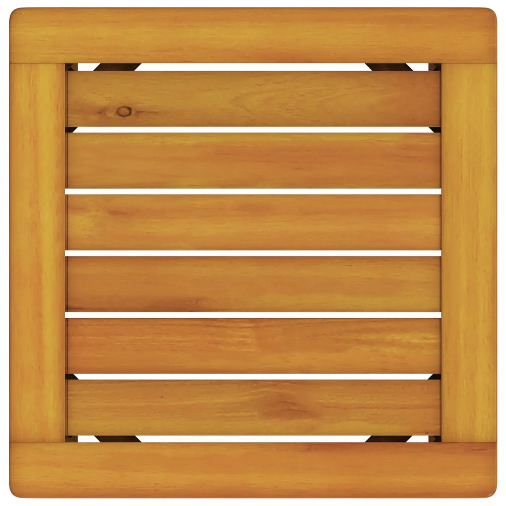 2025 Tumbonas 2 pcs con Mesa y Cojines de Madera Maciza de Acacia, Tumbona con Cojines Crema de Madera Maciza de Acacia, Mesa Lateral de Jardín 35x35x34 cm de Madera Maciza de Acacia V8526