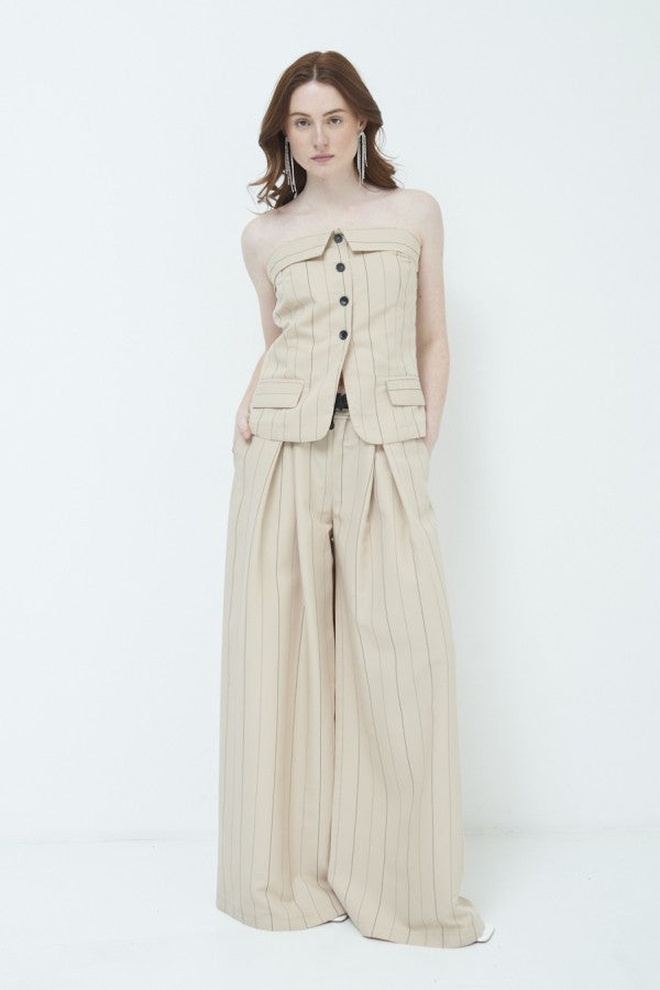 Pantalón Ancho con Rayas KIKISIX