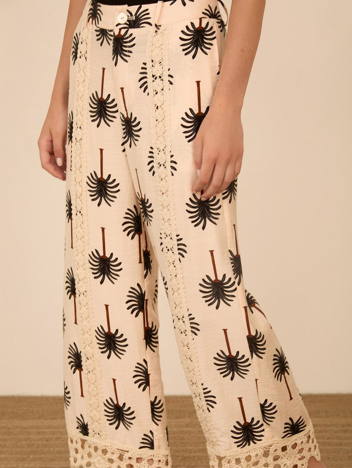 Pantalón Cropped Palmeras MEISIE