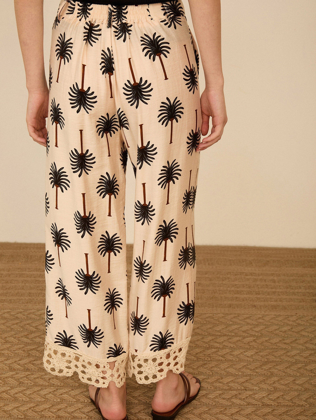 Pantalón Cropped Palmeras MEISIE