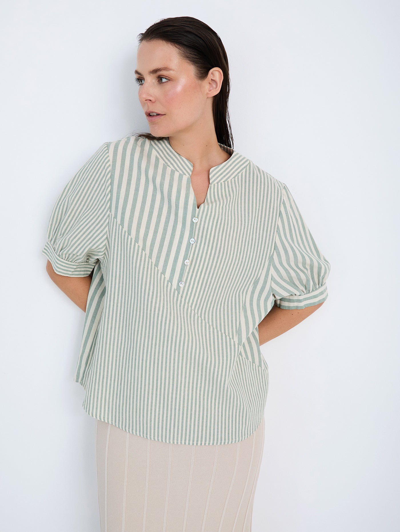 Camisa Rayas Combinadas SKATIE