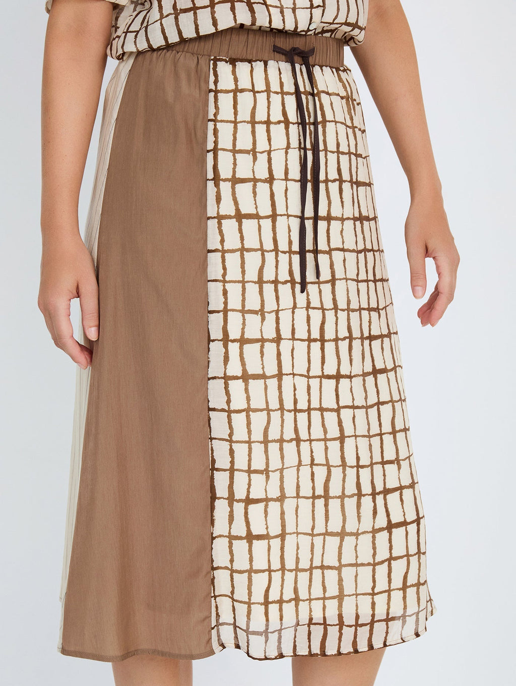 Falda Patchwork Marrón SKATIE
