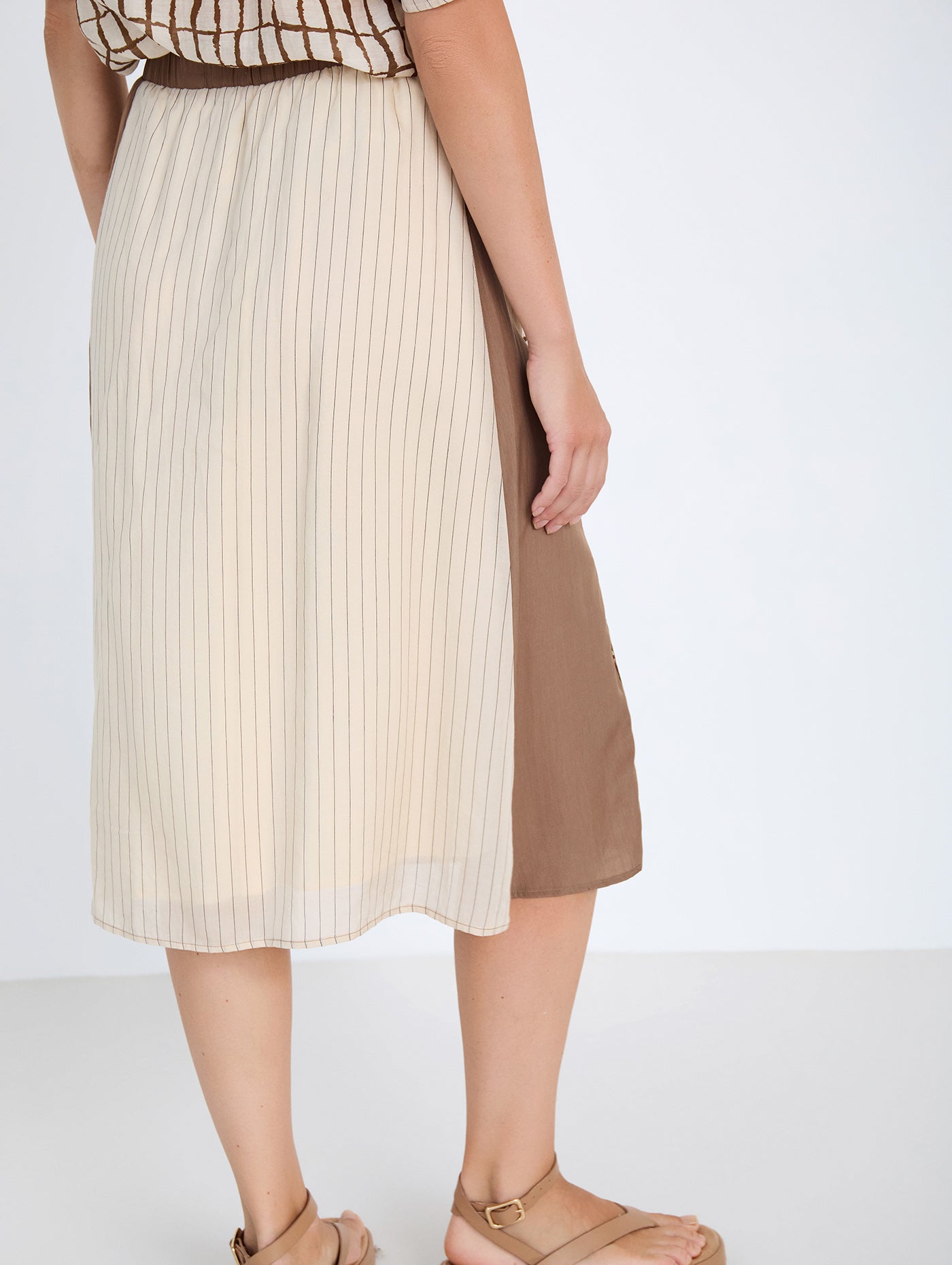 Falda Patchwork Marrón SKATIE
