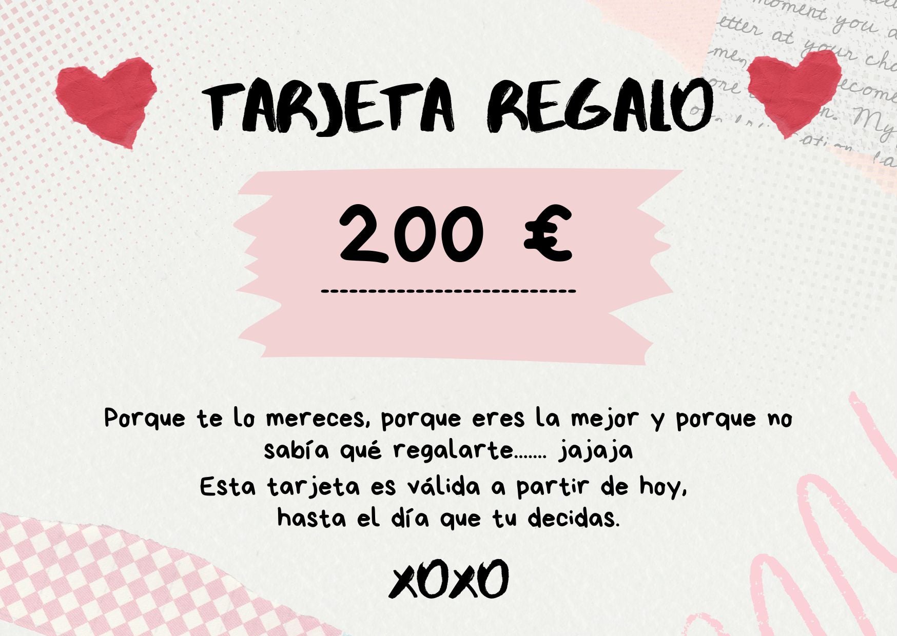 TARJETA REGALO SAN VALENTÍN