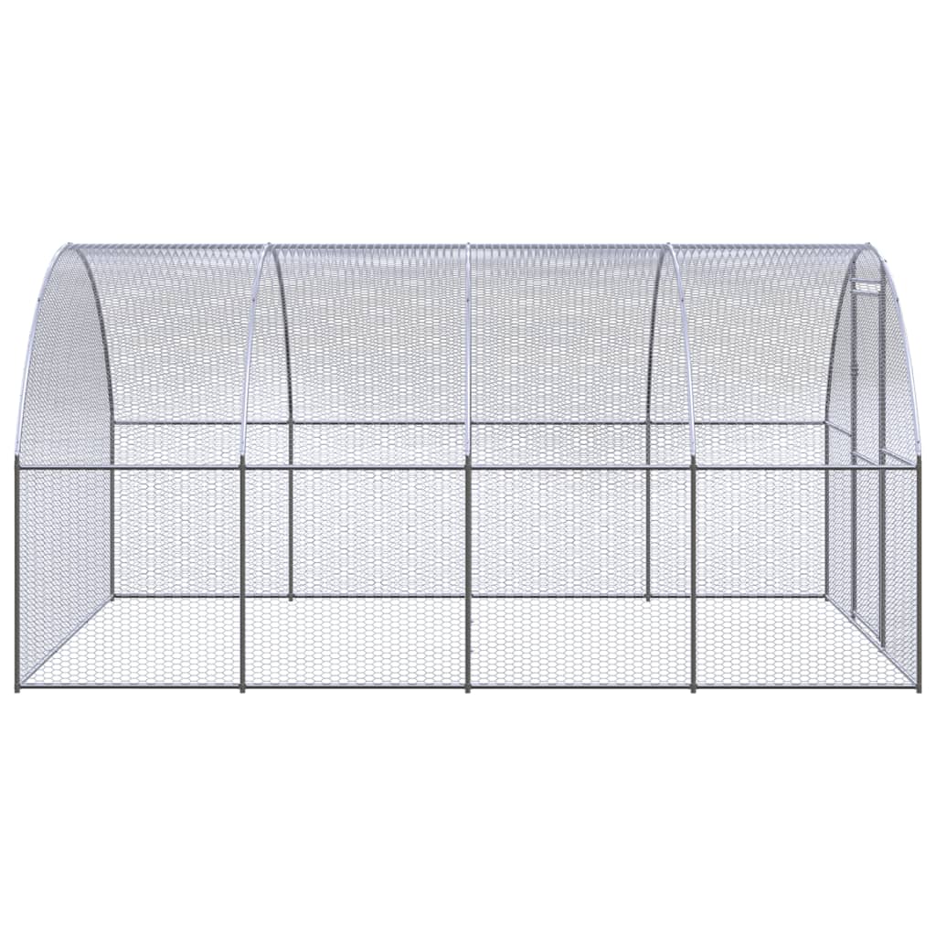 2025 Recinto para gallinas de acero galvanizado – Jaula exterior 3 x 4 x 2 m, recorrido libre, gallinero
