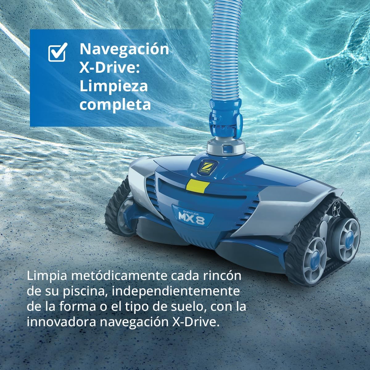 Zodiac MX8 Hydraulic Robot Pool Cleaner for Inground Swimming Pools up to 12 x 6 m
