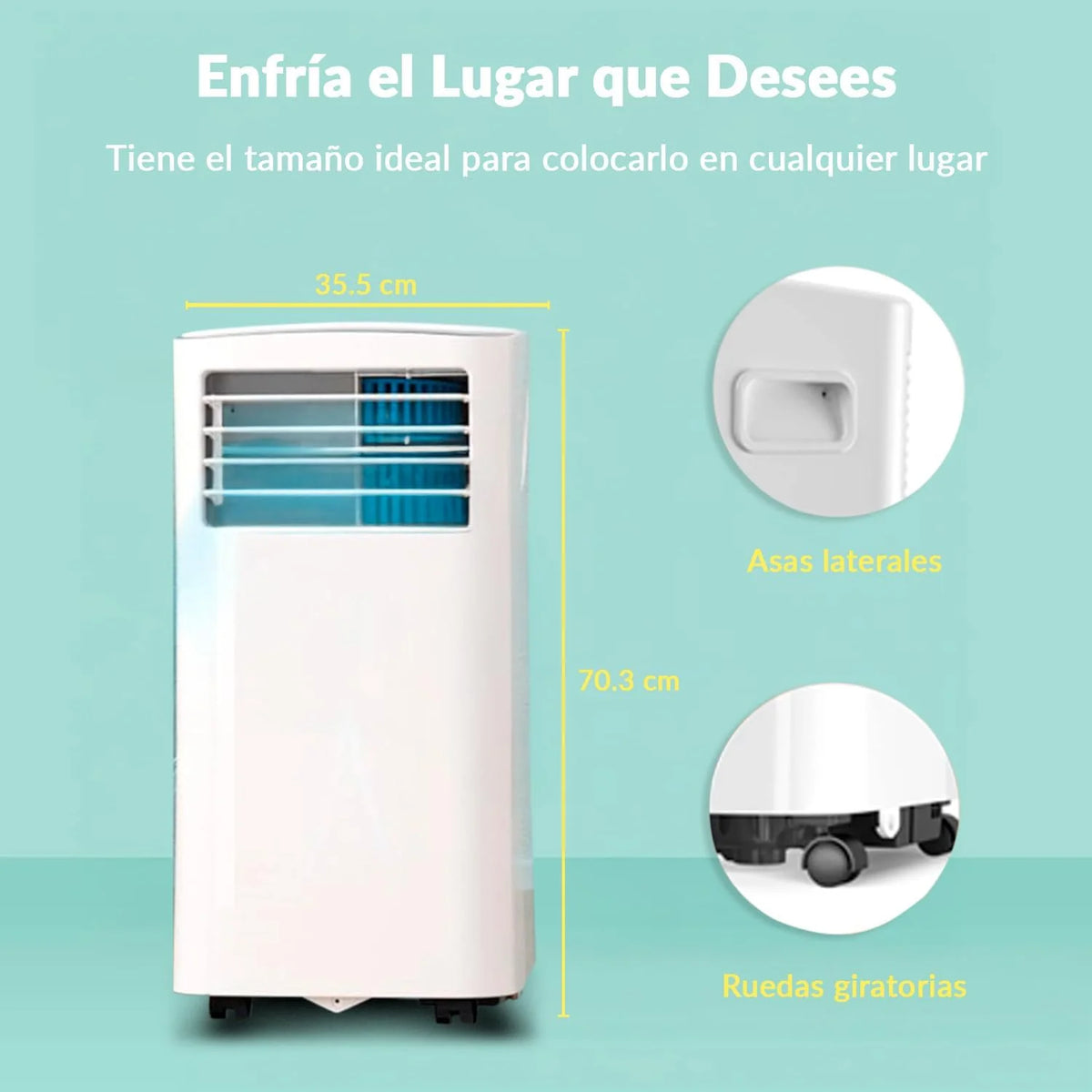 COMFEE Pingüino Aire Acondicionado Portátil 8000 BTU / 2000 Frigorías – Climatizador sin unidad exterior – Enfriador Silencioso Bajo Consumo con Kit de Ventana | 3x1 Refrigera, Ventila y Deshumidifica