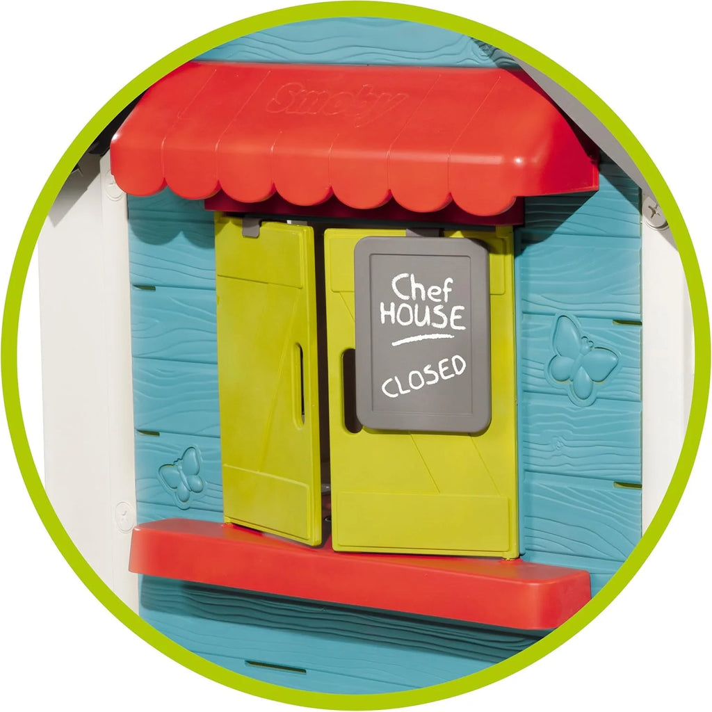 Smoby Life Garden House - Casa de Jardín Infantil de jardinería- Incluye Jardinera, Comedero para Pájaros, Herramientas y Accesorios - Protección UV - Material Reciclado - más de 2 años (7600810408)