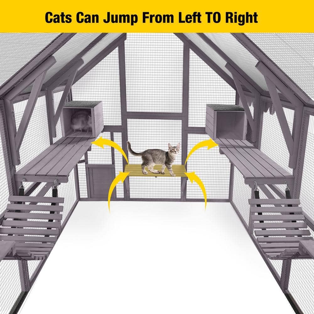 aivituvin Recinto Exterior para Gatos – Gran Área de Juego para Gatos