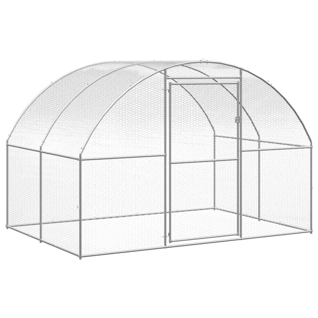 2025 Recinto para gallinas de acero galvanizado – Jaula exterior 3 x 4 x 2 m, recorrido libre, gallinero